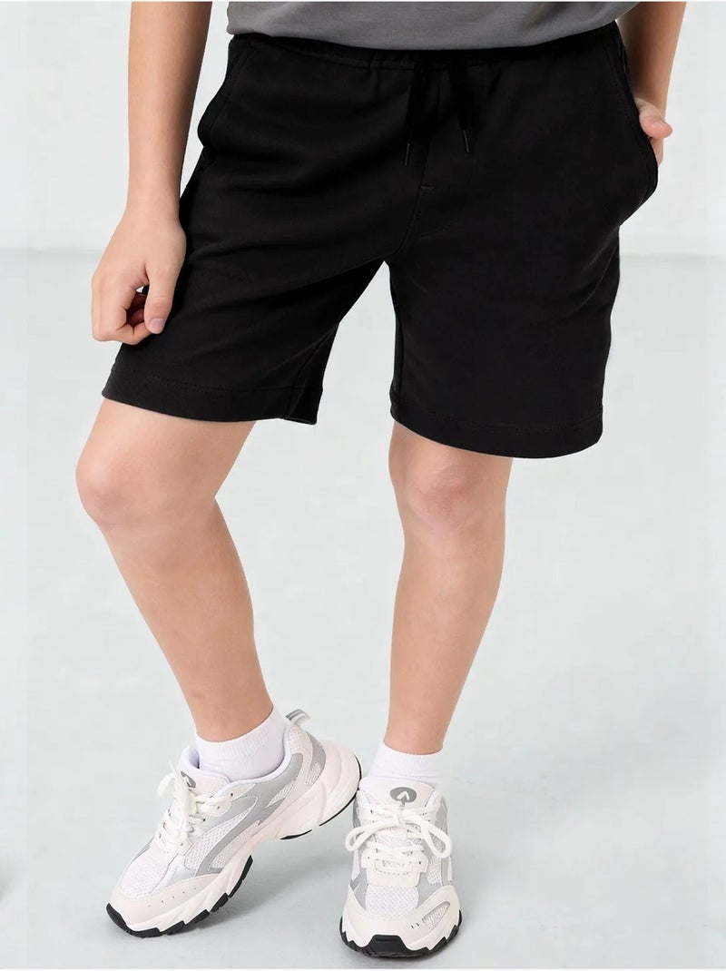 Shorts youth de mezcla de algodón tommy Negro - Kiabi