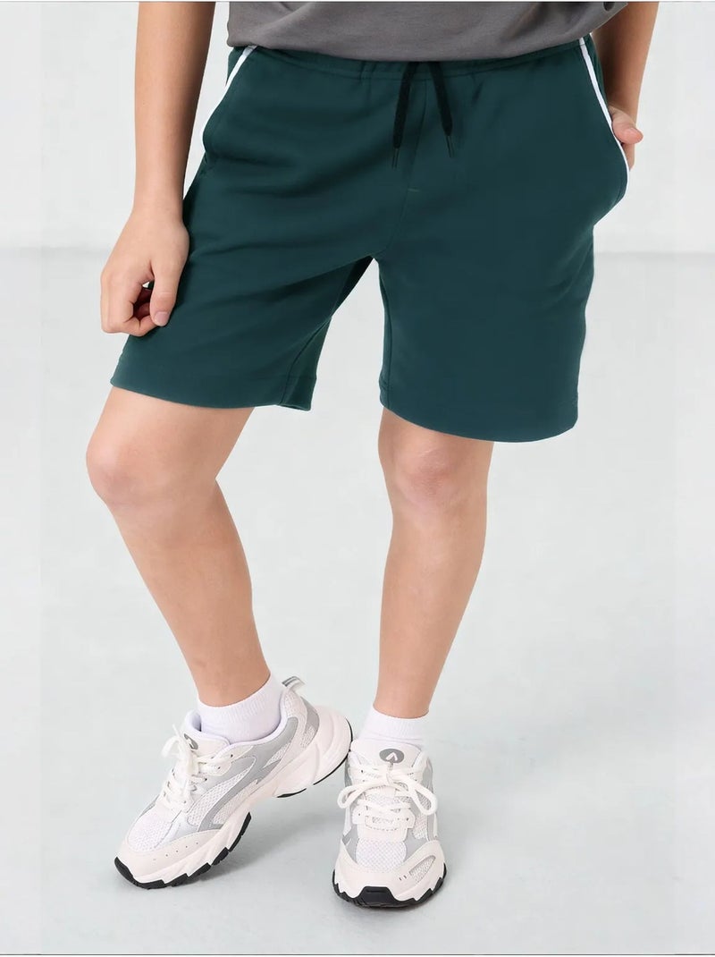 Shorts youth de mezcla de algodón tommy Verde botella - Kiabi