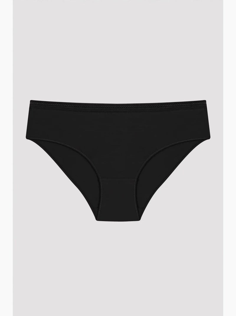 Shorty de algodón con ribete penti Negro - Kiabi