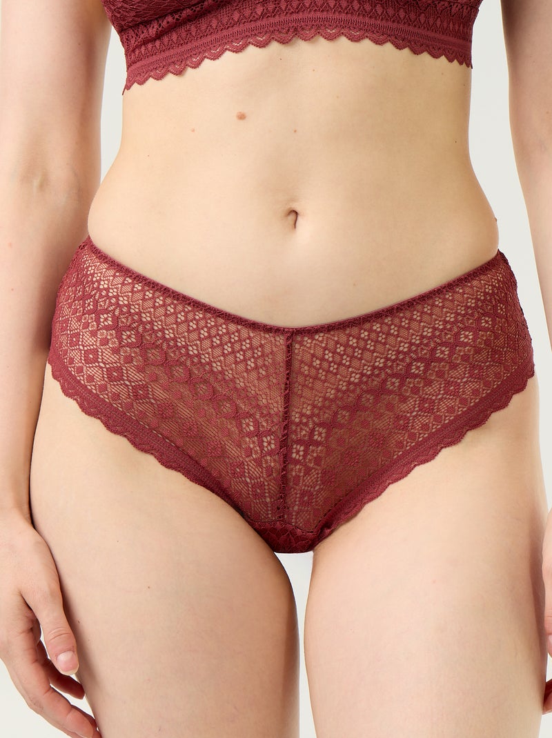 Shorty de encaje Burdeos - Kiabi