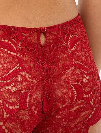 Shorty de encaje con lentejuelas