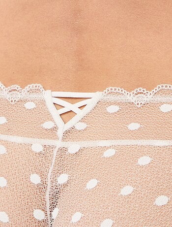 Shorty de encaje con lunares