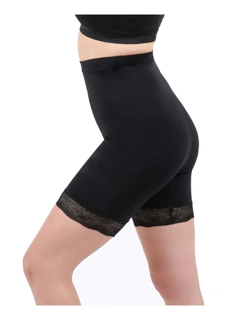 Shorty de encaje moldeador efecto vientre plano Negro Negro - Kiabi