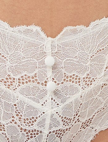 Shorty de encaje satinado