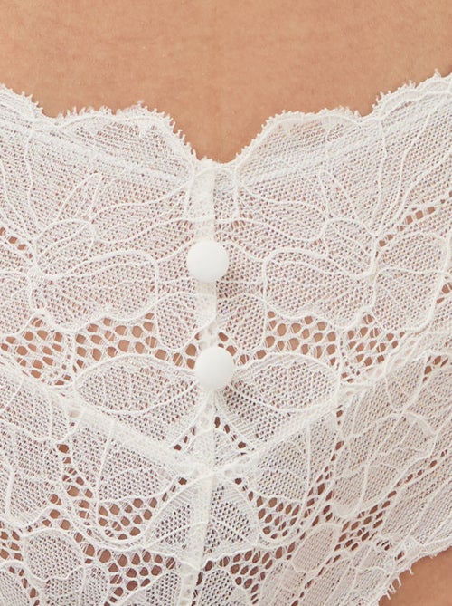 Shorty de encaje satinado - Kiabi