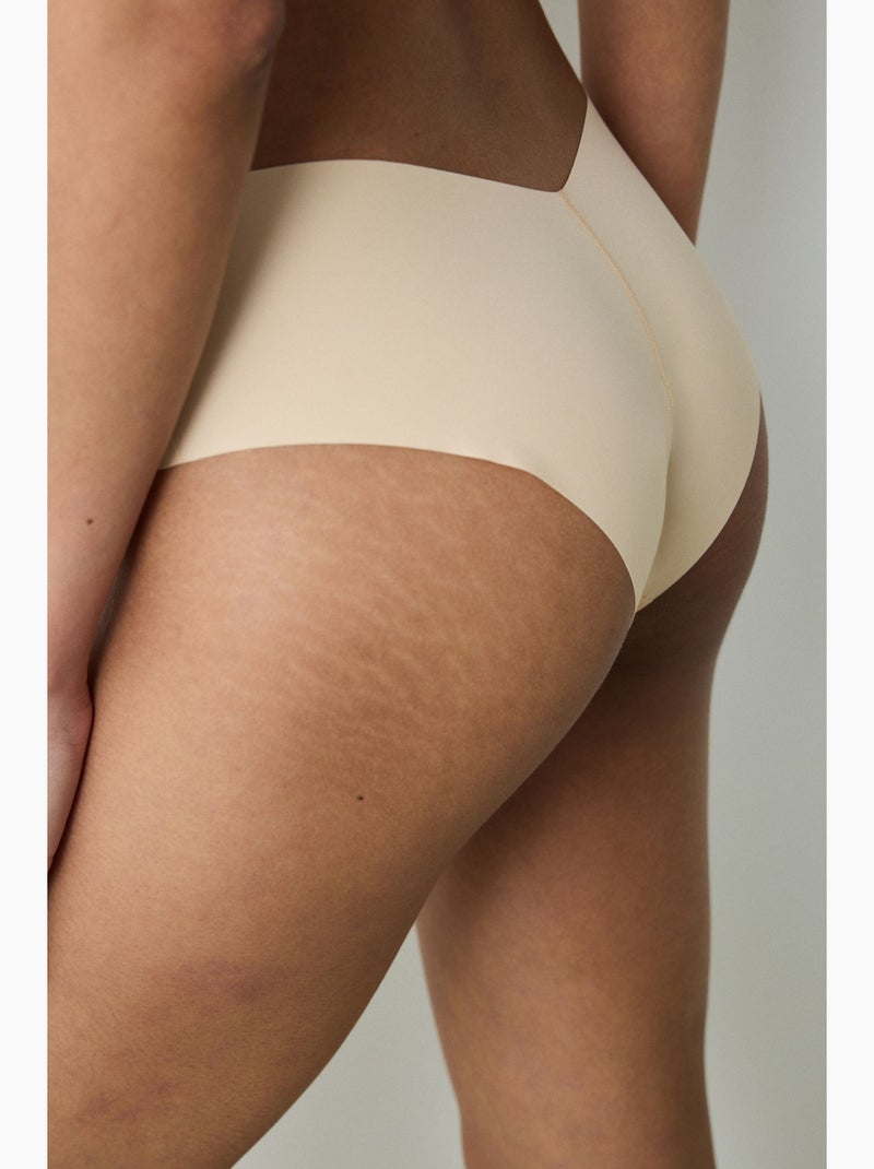 Shorty invisible corte láser en v penti Beige arcilla - Kiabi
