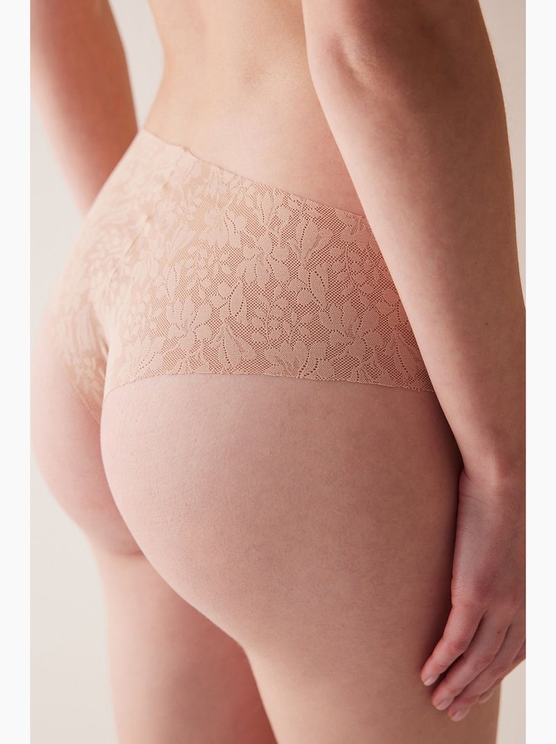 Shorty invisible de encaje cortado a láser penti Beige arcilla - Kiabi