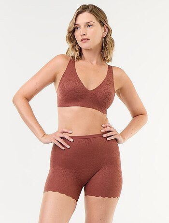 Shorty liso de encaje