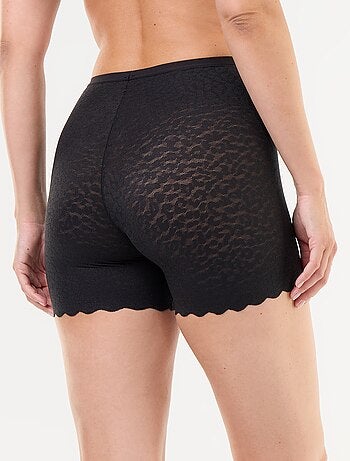 Shorty liso de encaje