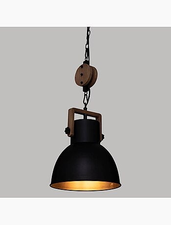 Silas lámpara colgante de metal negro d23cm