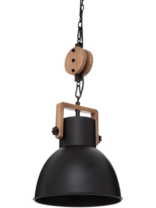 Silas lámpara colgante de metal negro d23cm - Kiabi