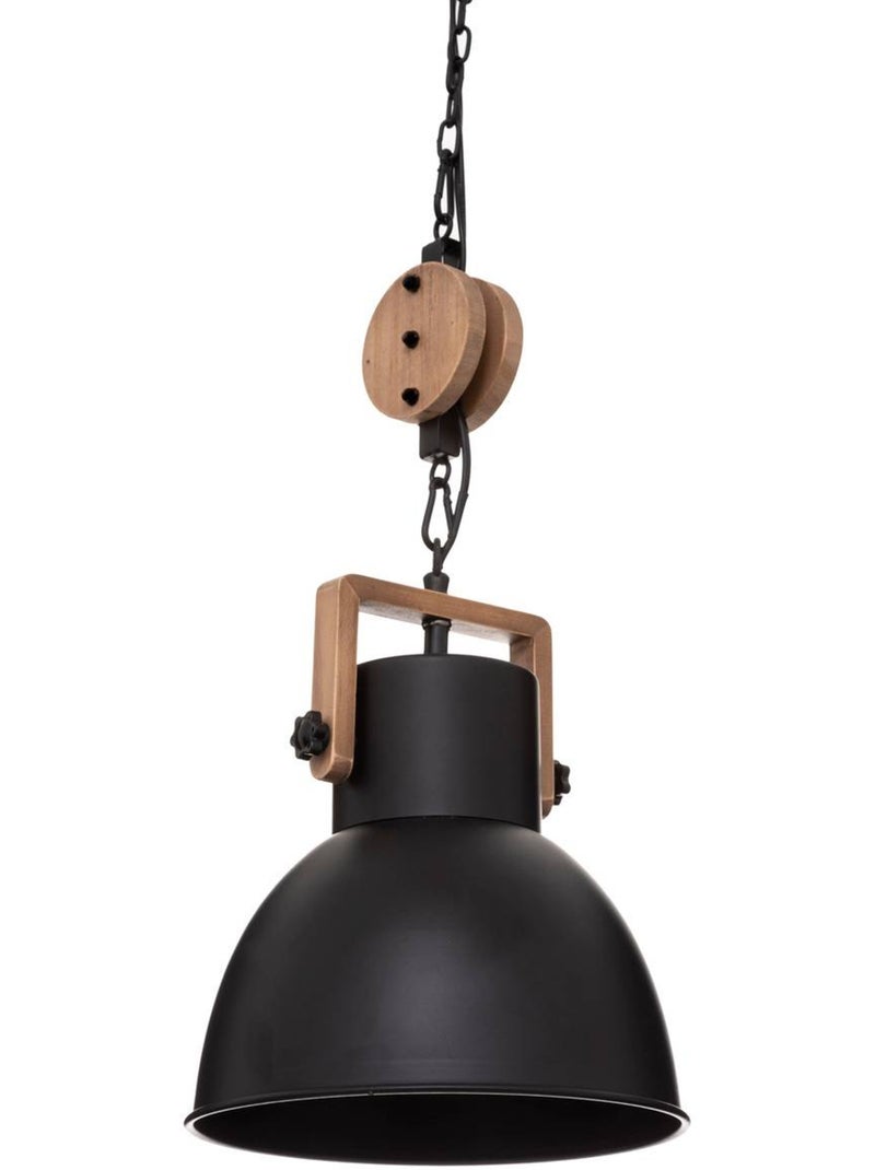 Silas lámpara colgante de metal negro d23cm Negro - Kiabi