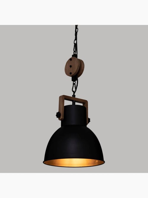 Silas lámpara colgante de metal negro d23cm - Kiabi