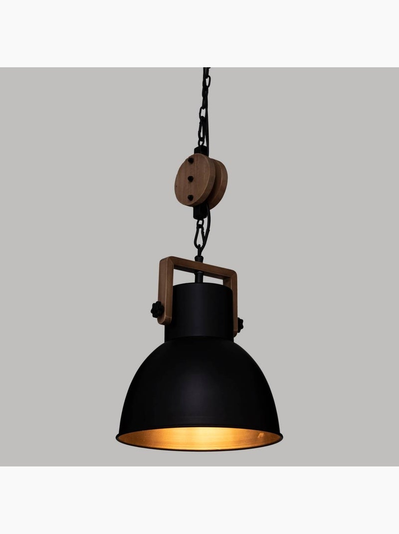 Silas lámpara colgante de metal negro d23cm Negro - Kiabi