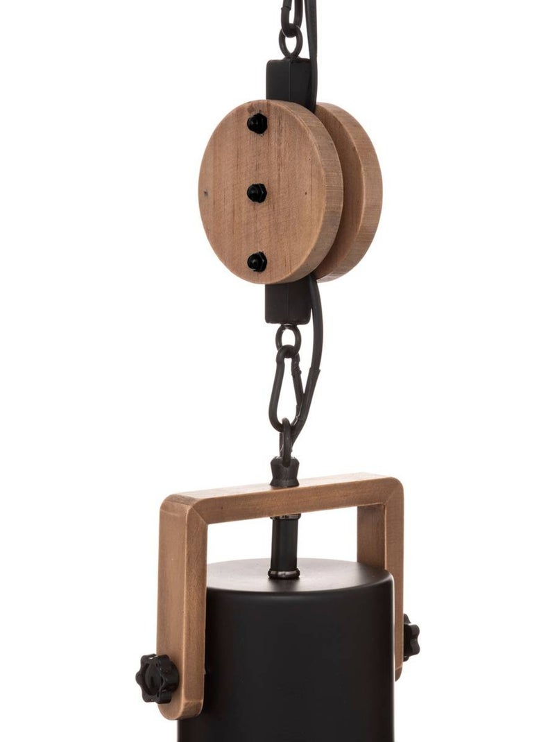 Silas lámpara colgante de metal negro d23cm Negro - Kiabi
