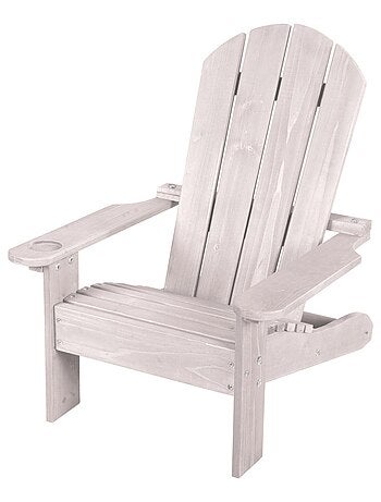 Silla Adirondack infantil en madera maciza con portavasos 'Roba deck chair'