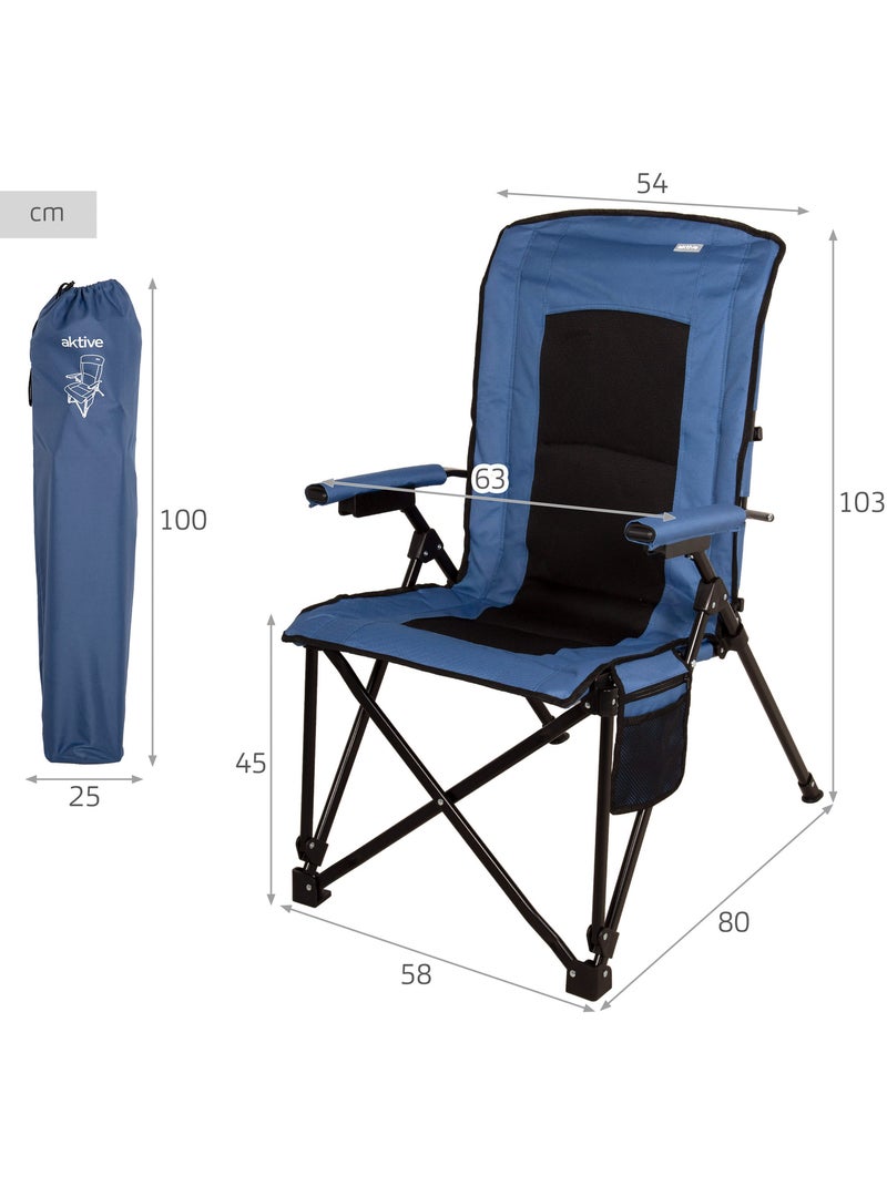 Silla camping plegable 54x80x103 cm aktive Azul - Kiabi