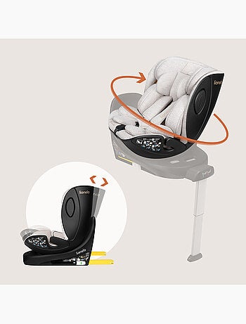 Silla coche 40-105 cm LIONELO Moxie Next i-Size - ISOFIX - 0-4 años - Tejido de bambú