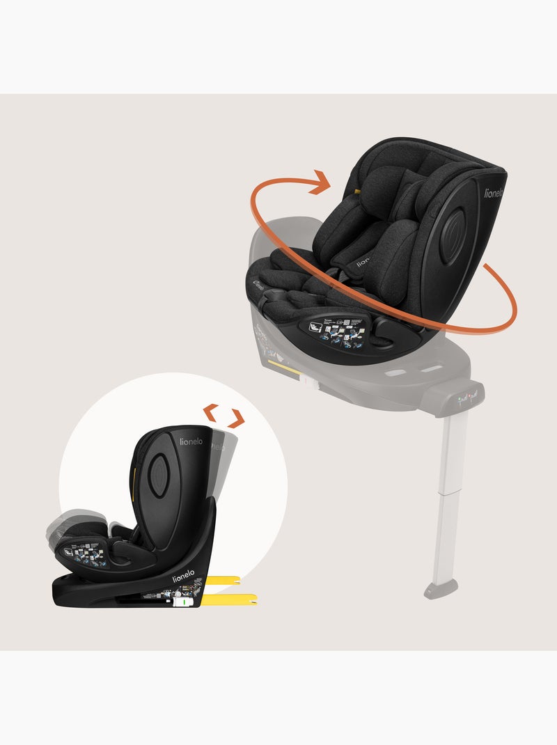 Silla coche 40-105 cm LIONELO Moxie Next i-Size - ISOFIX - 0-4 años - Tejido de bambú Negro - Kiabi