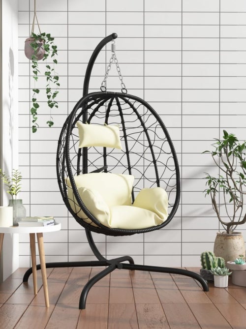 Silla colgante con cojín para exteriores - Kiabi