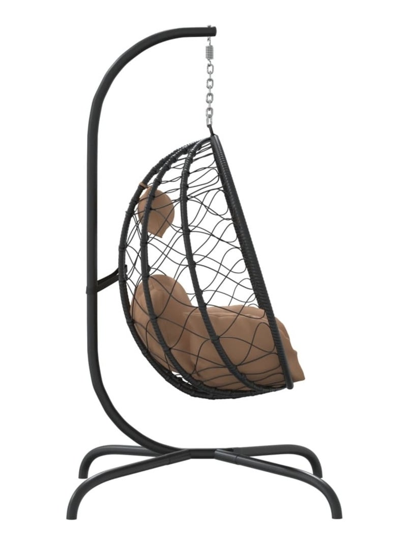 Silla colgante con cojín para exteriores Taupe - Kiabi