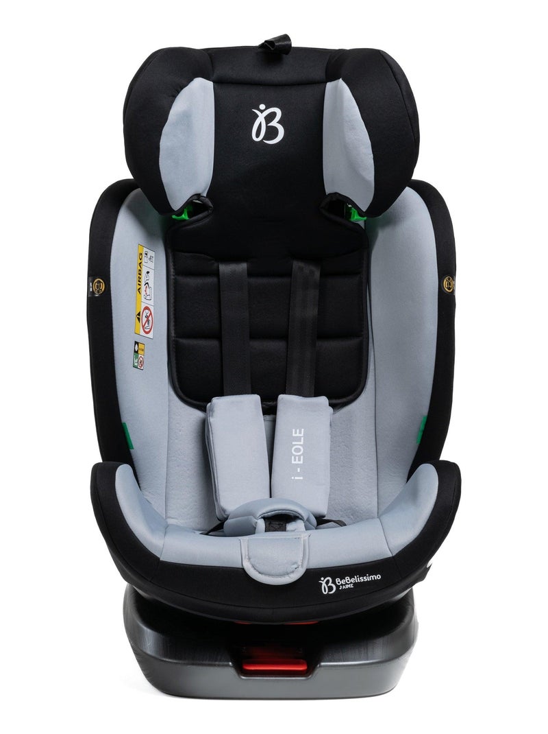 Silla De Coche - 40-150cm - Isofix - Giratoria 360° - 0-36kg - EOLE Gris antracita - Kiabi