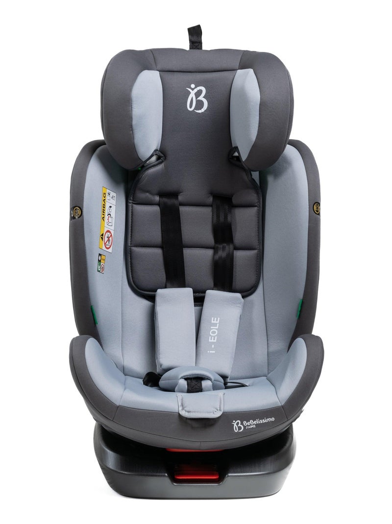 Silla De Coche - 40-150cm - Isofix - Giratoria 360° - 0-36kg - EOLE Gris - Kiabi