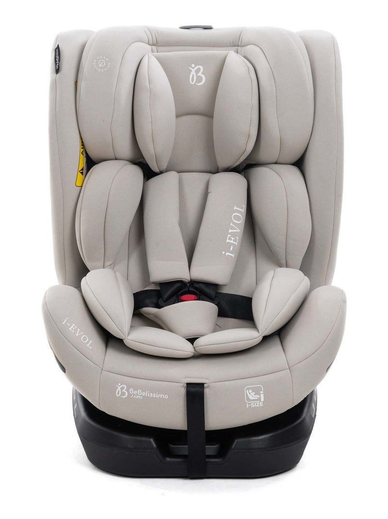 Silla De Coche - 40-150cm - Isofix - Giratoria 360° - 0-36kg - EVOL Beige/Blanco - Kiabi