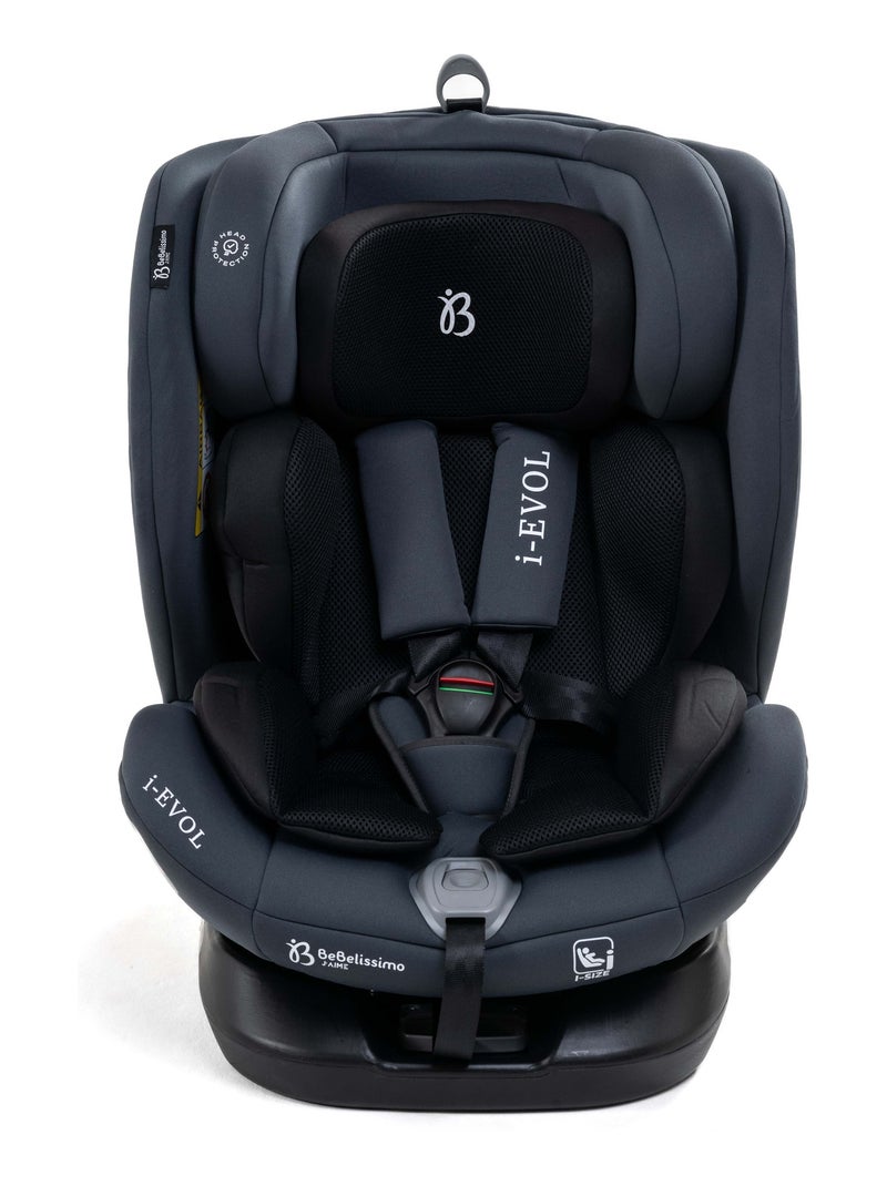 Silla De Coche - 40-150cm - Isofix - Giratoria 360° - 0-36kg - EVOL Gris antracita - Kiabi