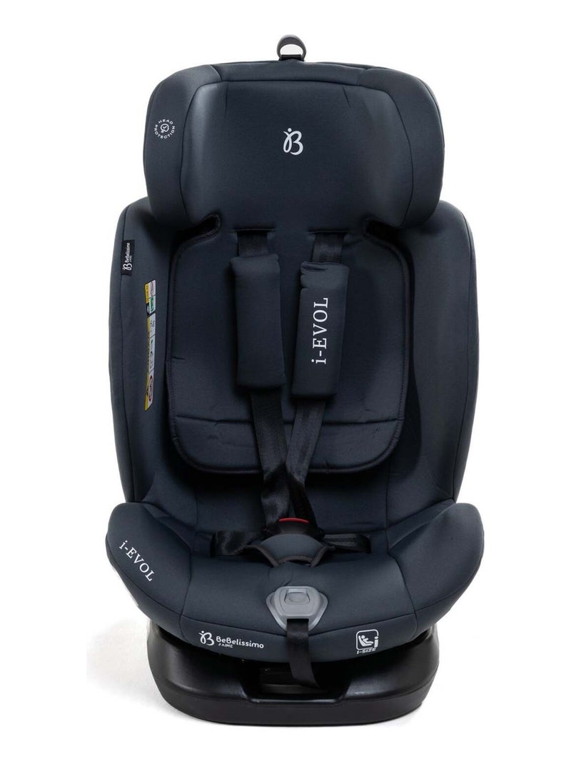 Silla De Coche - 40-150cm - Isofix - Giratoria 360° - 0-36kg - EVOL Gris antracita - Kiabi