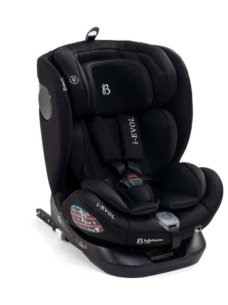 Silla De Coche - 40-150cm - Isofix - Giratoria 360° - 0-36kg - EVOL Negro - Kiabi