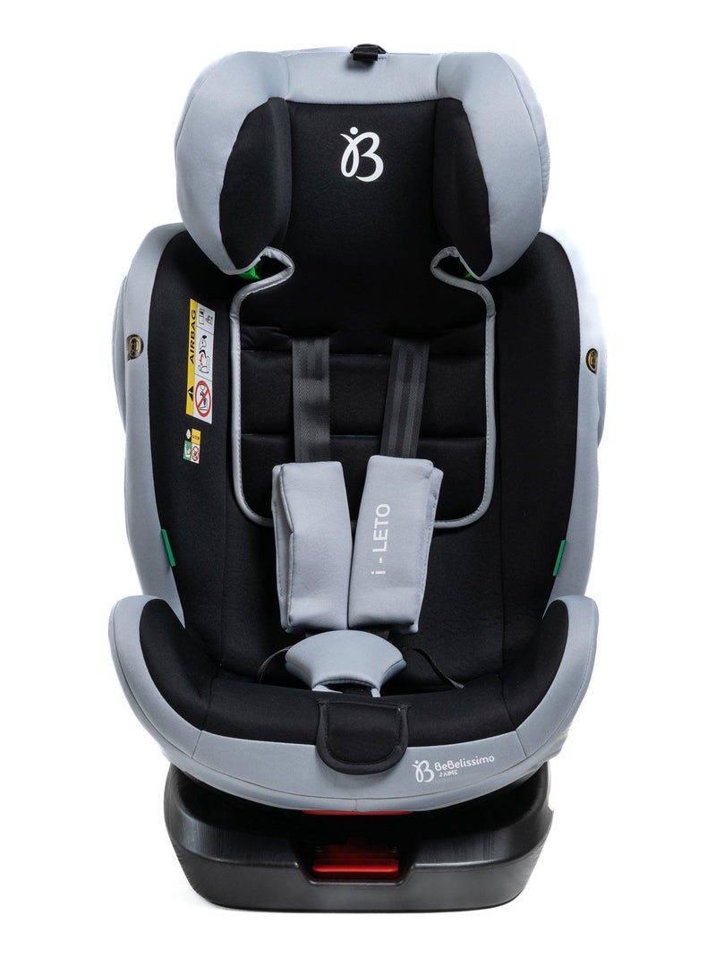 Silla De Coche - 40-150cm - Isofix - Giratoria 360° - 0-36kg - Leto Gris antracita - Kiabi