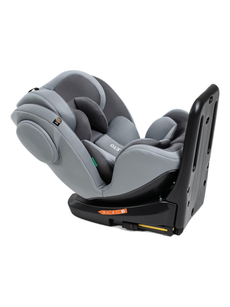 Silla De Coche - 40-150cm - Isofix - Giratoria 360° - 0-36kg - Leto Gris - Kiabi