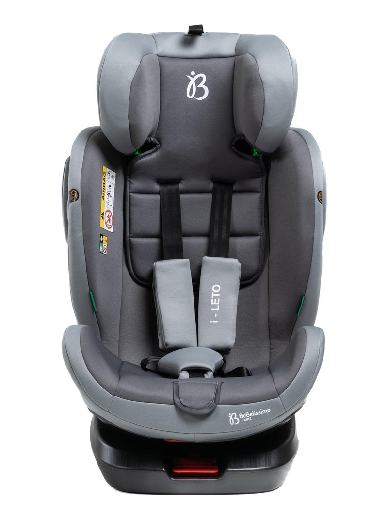 Silla De Coche - 40-150cm - Isofix - Giratoria 360° - 0-36kg - Leto Gris - Kiabi