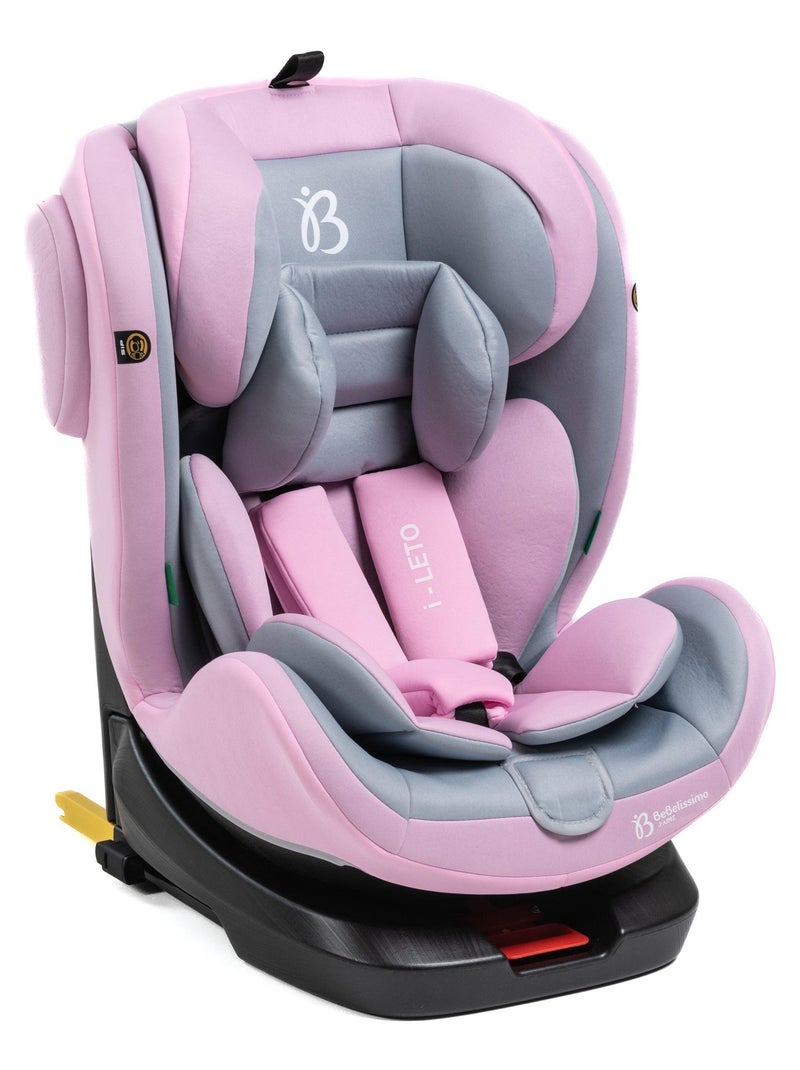 Silla De Coche - 40-150cm - Isofix - Giratoria 360° - 0-36kg - Leto Rosa - Kiabi