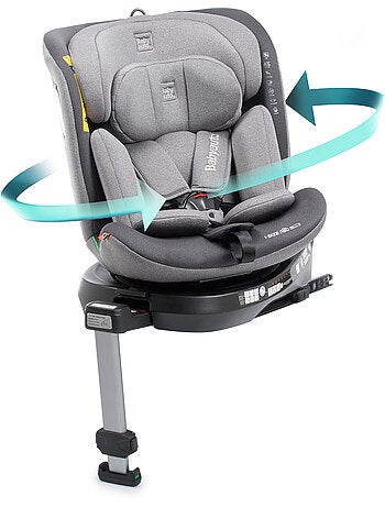 Silla de coche Aitana Ifix giratoria con pata de soporte 40 - 150 cm Babyauto - BLACK EMBOSSED