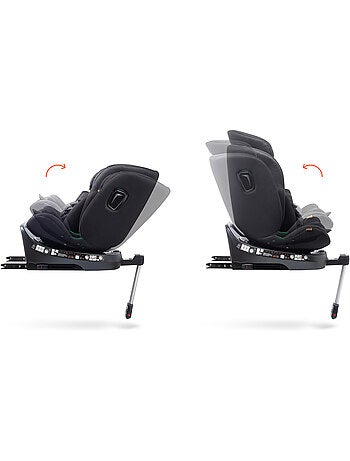Silla de coche Aitana Ifix giratoria con pata de soporte 40 - 150 cm Babyauto - BLACK EMBOSSED