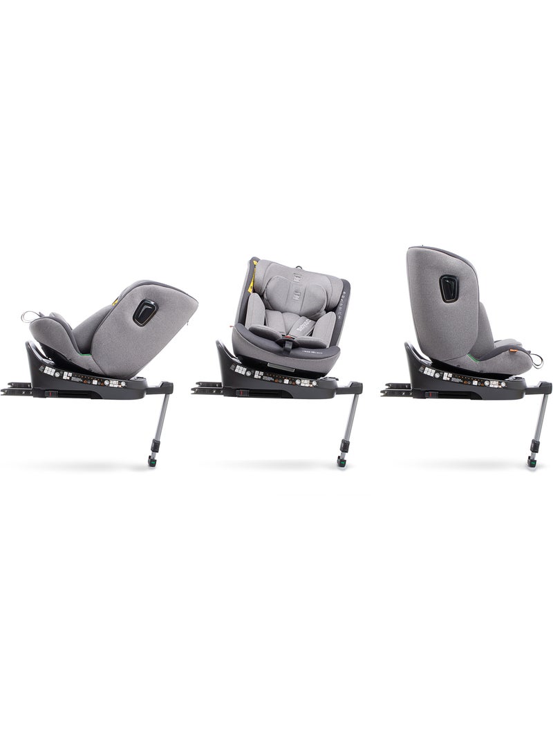 Silla de coche Aitana Ifix giratoria con pata de soporte 40 - 150 cm Babyauto - GREY ANTHRACITE Gris oscuro - Kiabi