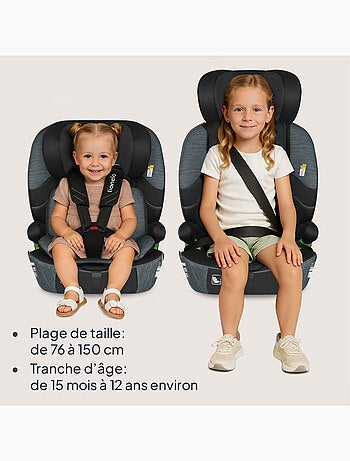 Silla de coche convertible LIONELO Levi Fix i-Size - ISOFIX - 76-150 cm - Grupo 1/2/3