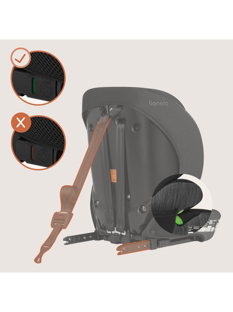 Silla de coche convertible LIONELO Levi Fix i-Size - ISOFIX - 76-150 cm - Grupo 1/2/3 Negro Gris - Kiabi