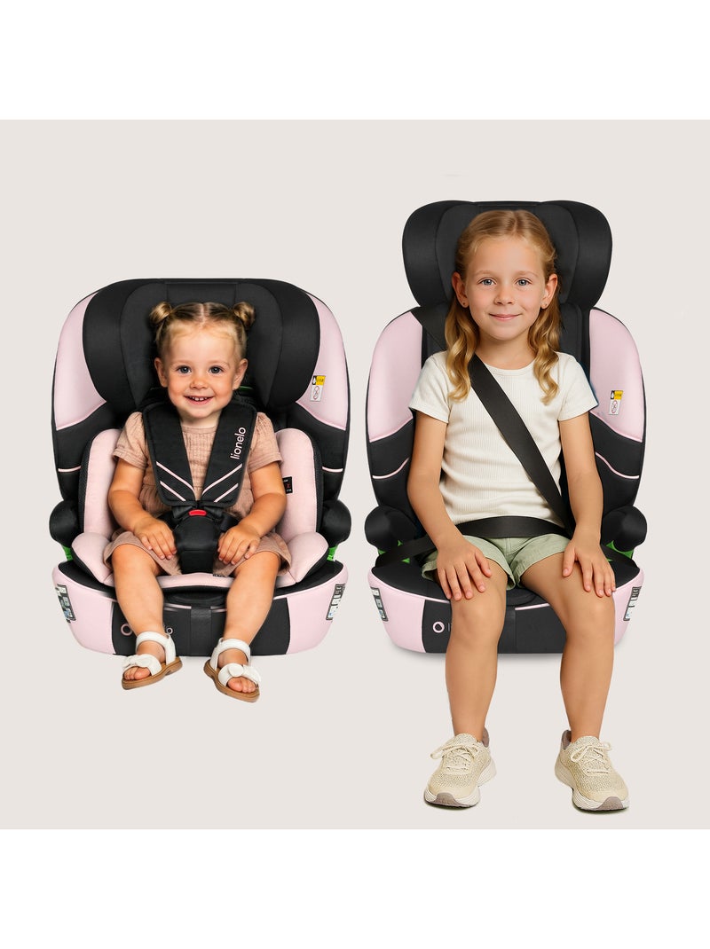 Silla de coche convertible LIONELO Levi Fix i-Size - ISOFIX - 76-150 cm - Grupo 1/2/3 Negro Rosa - Kiabi