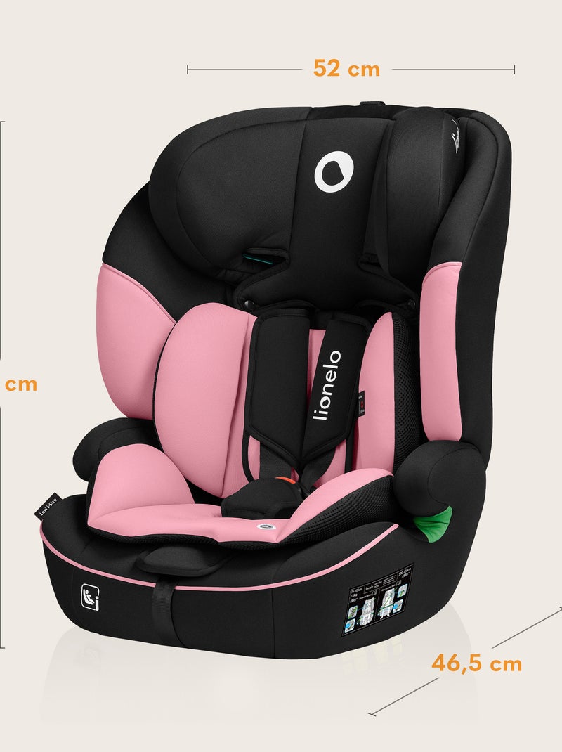 Silla de coche convertible LIONELO Levi i-Size - 76-150 cm - Grupo 1/2/3 Negro Rosa - Kiabi