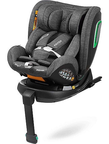Silla de coche Corazza I-Size 40-150 cm, Giratoria 360° con pata de soporte Fairgo - BLACK SAND