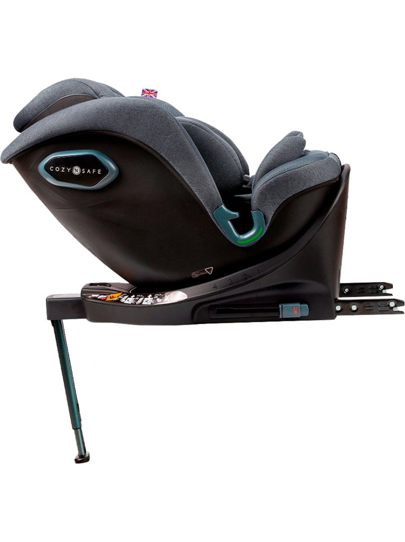 Silla de Coche Evolutiva 0 1 2 3 (40-150 cm) Isofix Giratoria iSize Cozy N Safe Standford Grafito Gris negro - Kiabi