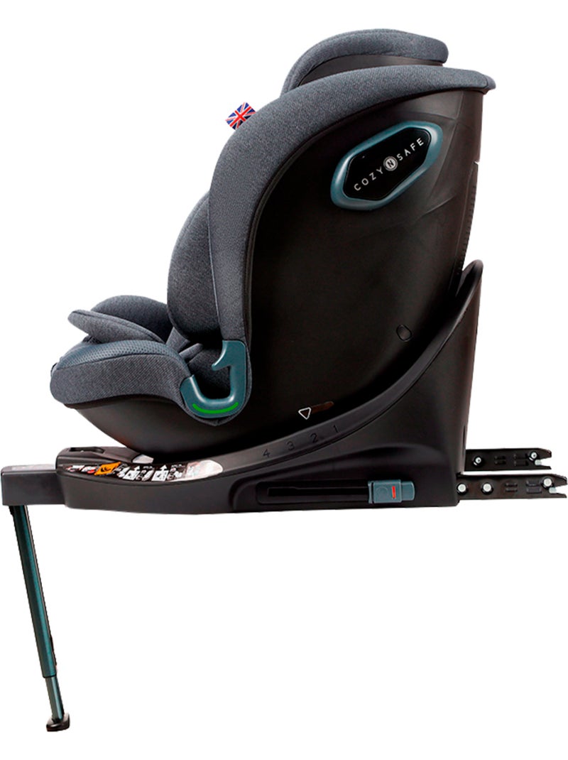 Silla de Coche Evolutiva 0 1 2 3 (40-150 cm) Isofix Giratoria iSize Cozy N Safe Standford Grafito Gris negro - Kiabi