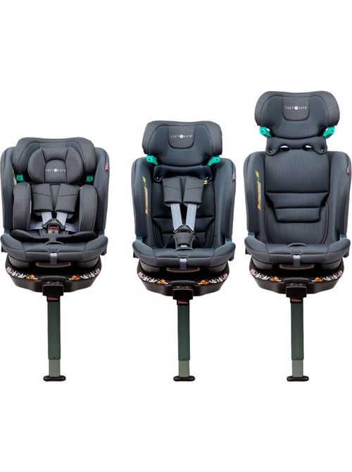 Silla de Coche Evolutiva 0 1 2 3 (40-150 cm) Isofix Giratoria iSize Cozy N Safe Standford Grafito - Kiabi