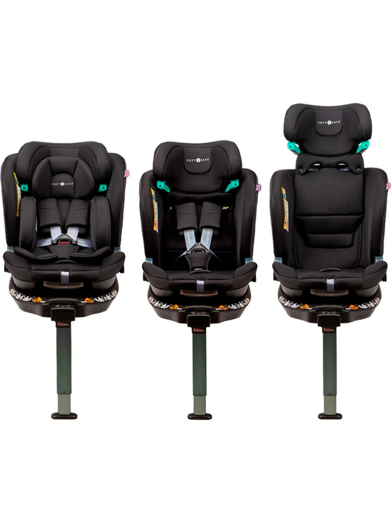 Silla de Coche Evolutiva Grupo 0 1 2 3 (40-150 cm) Isofix Giratoria iSize Cozy N Safe Standford Onyx Negro Negro - Kiabi