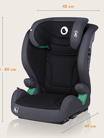 Silla de coche evolutiva LIONELO Igo i-Size - Asiento ancho - ISOFIX - 100-150 cm - Grupo 2/3