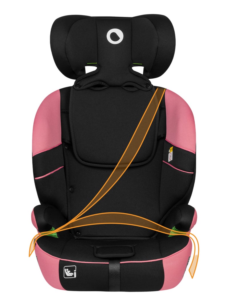 Silla de coche evolutiva LIONELO Levi One i-Size - 76-150 cm - Grupo 1/2/3 Negro Rosa Negro - Kiabi