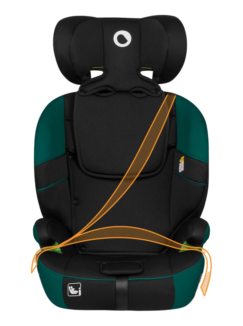 Silla de coche evolutiva LIONELO Levi One i-Size - 76-150 cm - Grupo 1/2/3 Negro Verde Negro - Kiabi